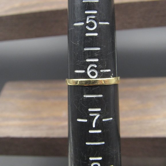 Size 6.25 14K Gold Floral Cubic Zirconia Gem Ring - Picture 6 of 8